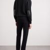Leather-Trimmed Merino Wool Cardigan - BK Leather-Trimmed Merino Wool Cardigan - BK