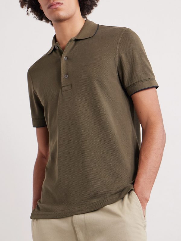 Slim-Fit Lyocell-Piqué Polo Shirt - FR Slim-Fit Lyocell-Piqué Polo Shirt - FR