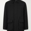 Suede-Trimmed Cotton-Blend Twill Jacket Suede-Trimmed Cotton-Blend Twill Jacket