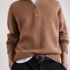 Wool and Cashmere-Blend Half-Zip Sweater - E1 Wool and Cashmere-Blend Half-Zip Sweater - E1