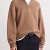 Wool and Cashmere-Blend Half-Zip Sweater - FR Wool and Cashmere-Blend Half-Zip Sweater - FR