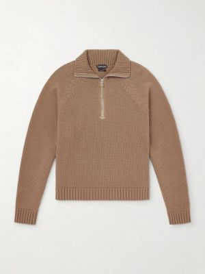Wool and Cashmere-Blend Half-Zip Sweater Wool and Cashmere-Blend Half-Zip Sweater