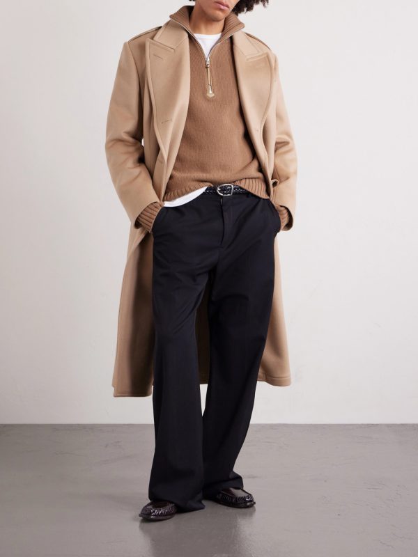 Wool and Cashmere-Blend Half-Zip Sweater - OU Wool and Cashmere-Blend Half-Zip Sweater - OU
