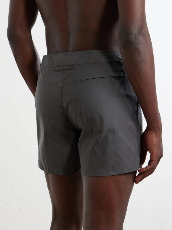 Straight-Leg Mid-Length Swim Shorts - BK Straight-Leg Mid-Length Swim Shorts - BK