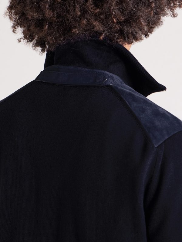 Slim-Fit Merino Wool-Blend and Suede Bomber Jacket - CU Slim-Fit Merino Wool-Blend and Suede Bomber Jacket - CU