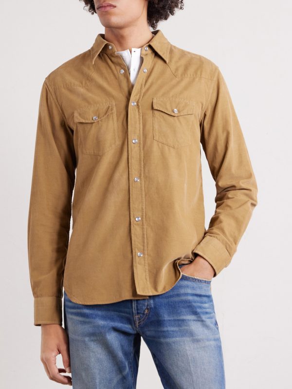 Slim-Fit Cotton-Corduroy Shirt - FR Slim-Fit Cotton-Corduroy Shirt - FR