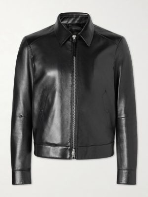Slim-Fit Leather Jacket