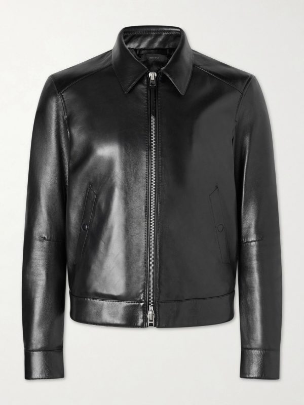 Slim-Fit Leather Jacket