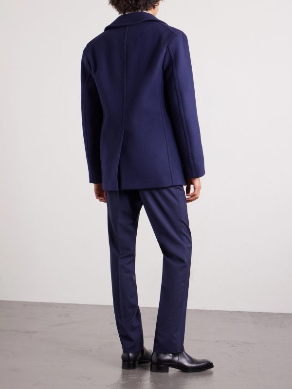 Double-Breasted Wool Coat - BK