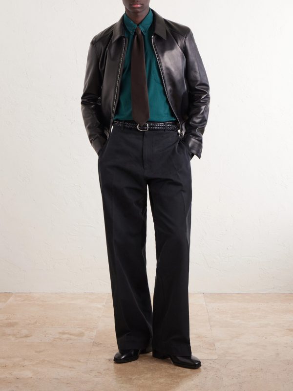 Washed Cotton and Cashmere-Blend Twill Shirt - OU Washed Cotton and Cashmere-Blend Twill Shirt - OU