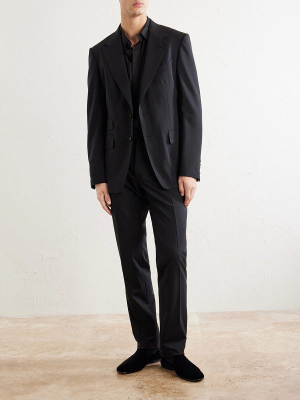 Shelton Straight-Leg Stretch-Wool Trousers - OU Shelton Straight-Leg Stretch-Wool Trousers - OU