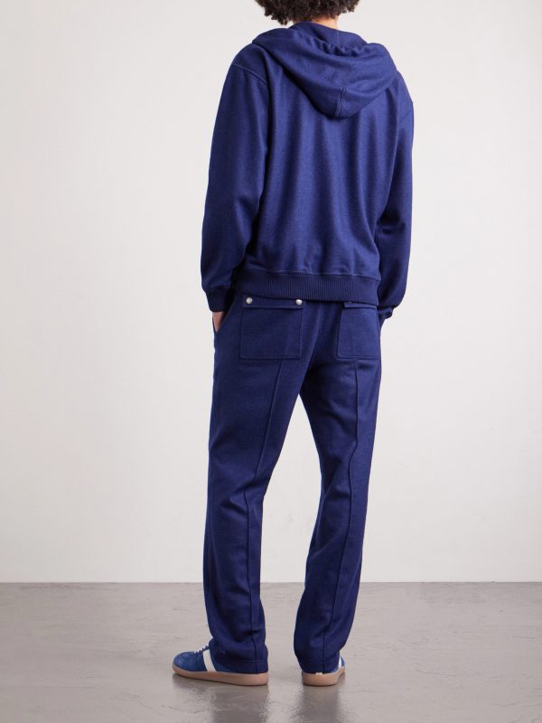 Straight-Leg Pintucked Cashmere Sweatpants - BK Straight-Leg Pintucked Cashmere Sweatpants - BK