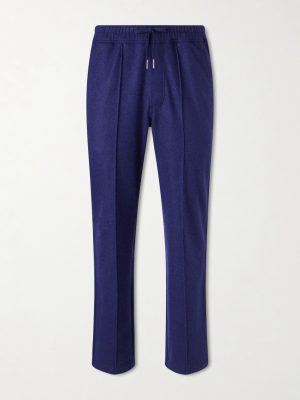 Straight-Leg Pintucked Cashmere Sweatpants Straight-Leg Pintucked Cashmere Sweatpants