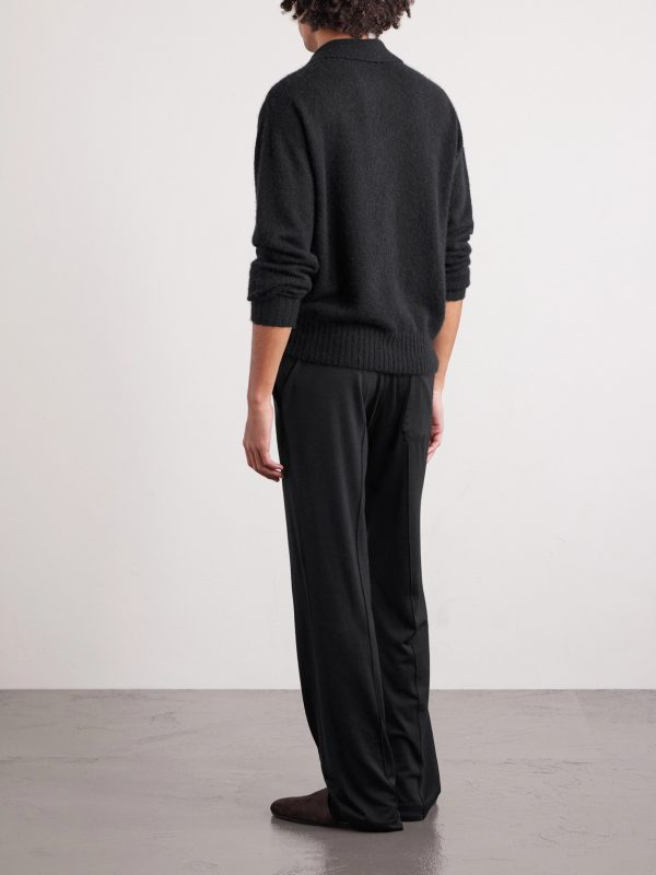 Straight-Leg Wool, Silk and Cashmere-Blend Sweatpants - BK Straight-Leg Wool, Silk and Cashmere-Blend Sweatpants - BK