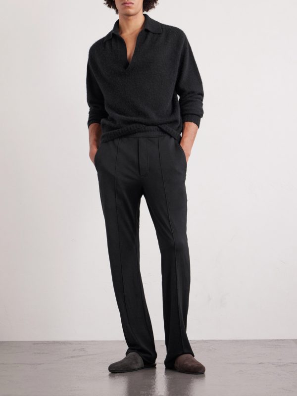 Straight-Leg Wool, Silk and Cashmere-Blend Sweatpants - OU Straight-Leg Wool, Silk and Cashmere-Blend Sweatpants - OU