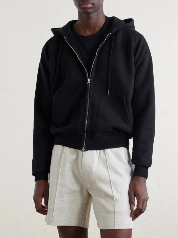 Slim-Fit Cotton-Jersey Zip-Up Hoodie - FR Slim-Fit Cotton-Jersey Zip-Up Hoodie - FR