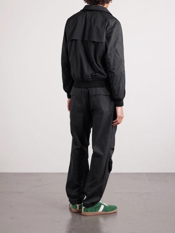 Straight-Leg Cotton-Twill Drawstring Trousers - BK