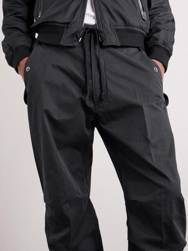 Straight-Leg Cotton-Twill Drawstring Trousers - CU