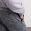 Straight-Leg Herringbone Cotton, Wool and Silk-Blend Drawstring Trousers - CU