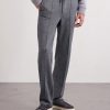 Straight-Leg Herringbone Cotton, Wool and Silk-Blend Drawstring Trousers - FR