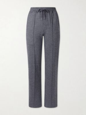Straight-Leg Herringbone Cotton, Wool and Silk-Blend Drawstring Trousers Straight-Leg Herringbone Cotton, Wool and Silk-Blend Drawstring Trousers