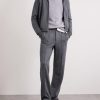 Straight-Leg Herringbone Cotton, Wool and Silk-Blend Drawstring Trousers - OU