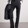 Straight-Leg Pinstriped Wool-Twill Suit Trousers - FR Straight-Leg Pinstriped Wool-Twill Suit Trousers - FR