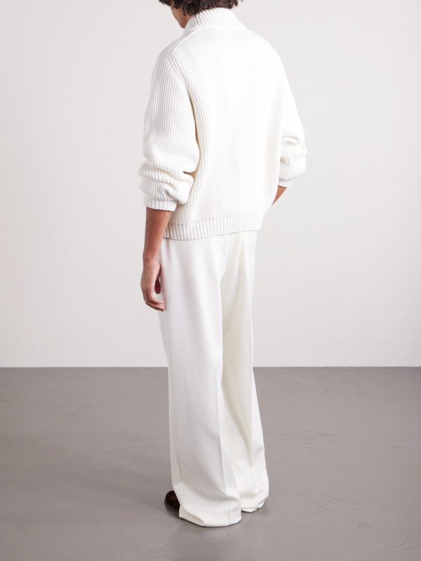 Ribbed Cashmere and Cotton-Blend Cardigan - BK