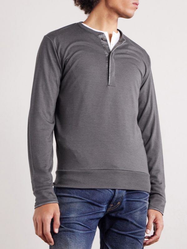 Slim-Fit Cashmere, Wool and Silk-Blend Sweatshirt - FR Slim-Fit Cashmere, Wool and Silk-Blend Sweatshirt - FR