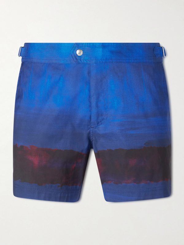 Straight-Leg Mid-Length Dégradé Swim Shorts Straight-Leg Mid-Length Dégradé Swim Shorts