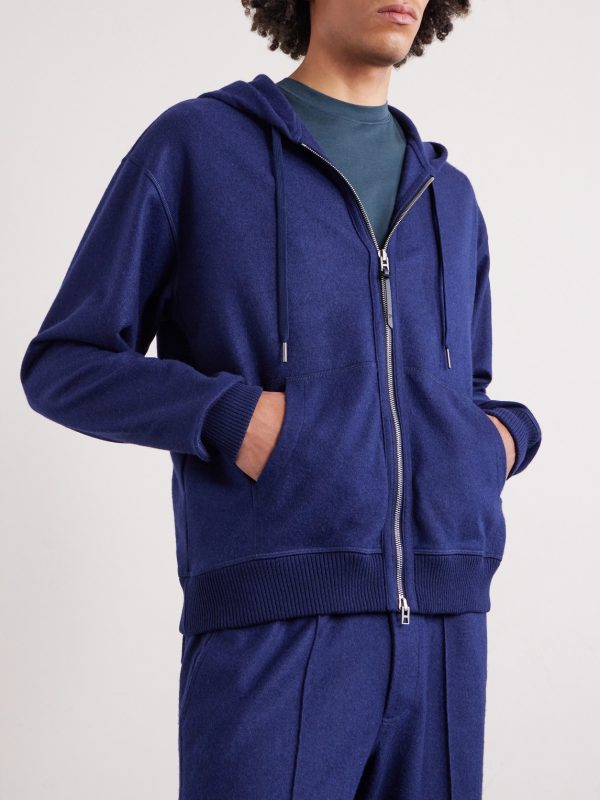 Cashmere Zip-Up Hoodie - FR Cashmere Zip-Up Hoodie - FR