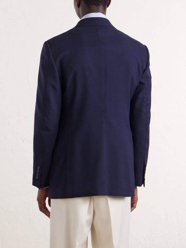 Atticus Double-Breasted Wool and Mohair-Blend Blazer - BK