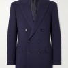 Atticus Double-Breasted Wool and Mohair-Blend Blazer