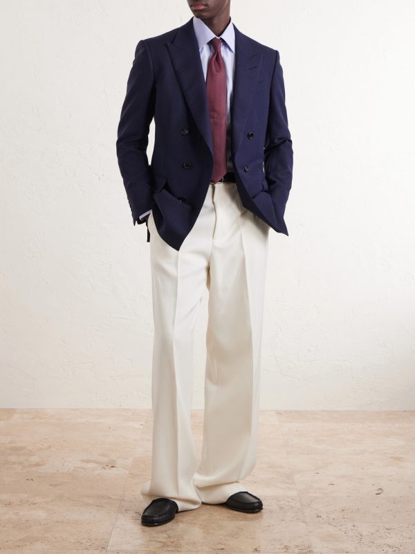 Atticus Double-Breasted Wool and Mohair-Blend Blazer - OU