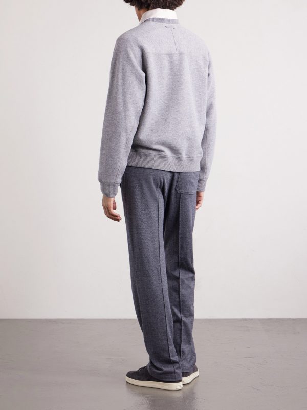 Cashmere and Cotton-Blend Sweater - BK Cashmere and Cotton-Blend Sweater - BK
