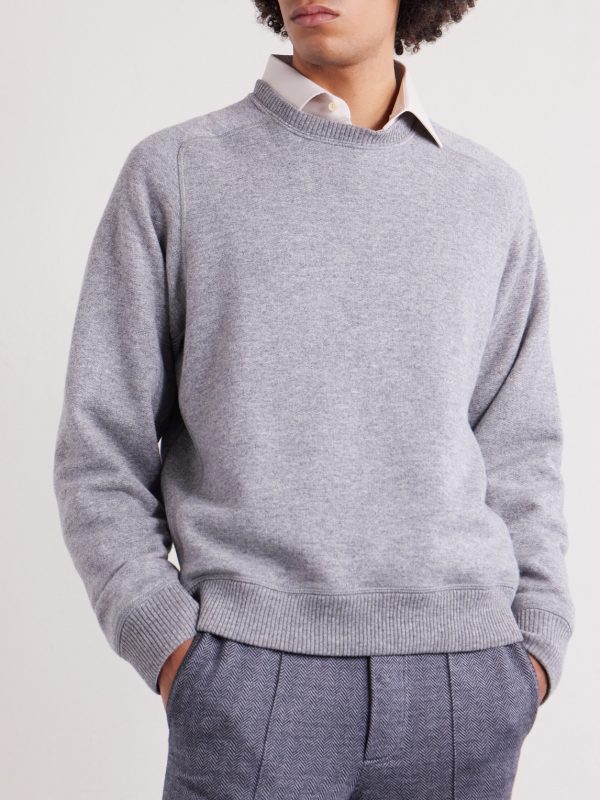Cashmere and Cotton-Blend Sweater - FR Cashmere and Cotton-Blend Sweater - FR
