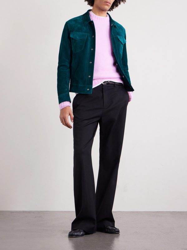 Slim-Fit Suede Jacket - OU Slim-Fit Suede Jacket - OU