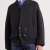 Double-Breasted Ribbed Cashmere and Wool-Blend Cardigan - FR