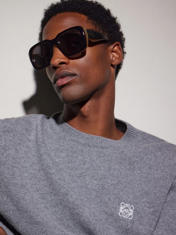 + Paula's Ibiza Signature Square Acetate Sunglasses - BK + Paula's Ibiza Signature Square Acetate Sunglasses - BK