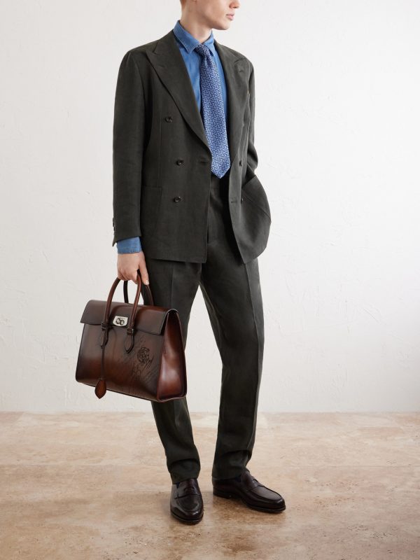 E'Mio Venezia Leather Briefcase - OU E'Mio Venezia Leather Briefcase - OU