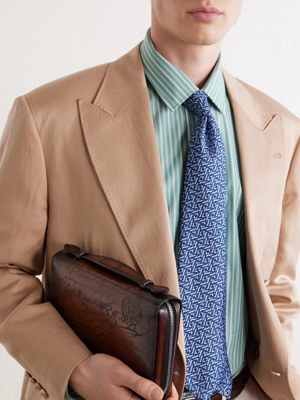 Itauba Wide Leather Messenger Bag - FR