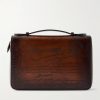 Itauba Wide Leather Messenger Bag