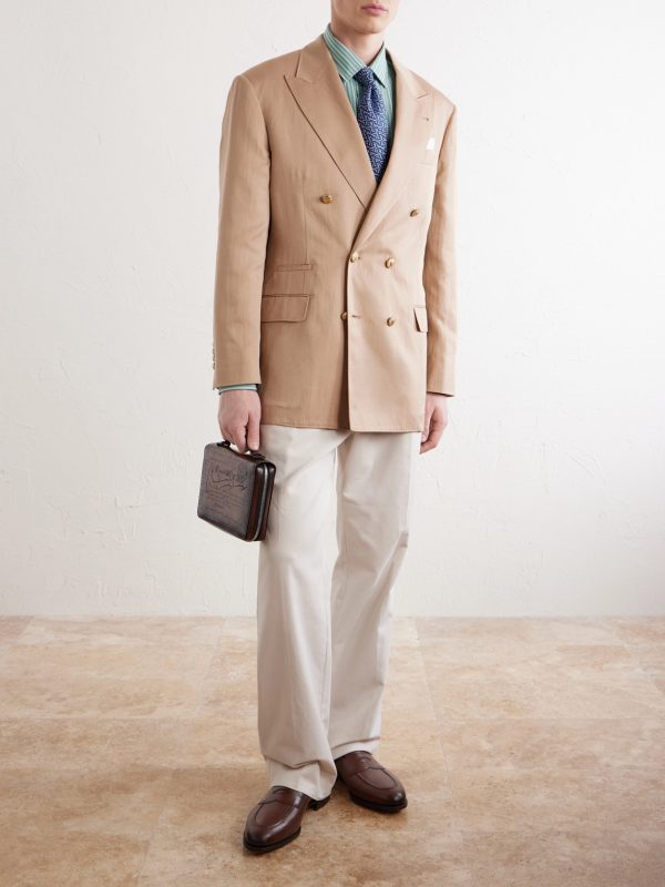 Itauba Wide Leather Messenger Bag - OU