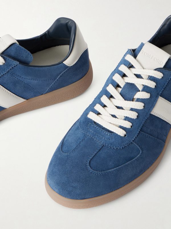 Archer Leather-Trimmed Suede Sneakers - CU