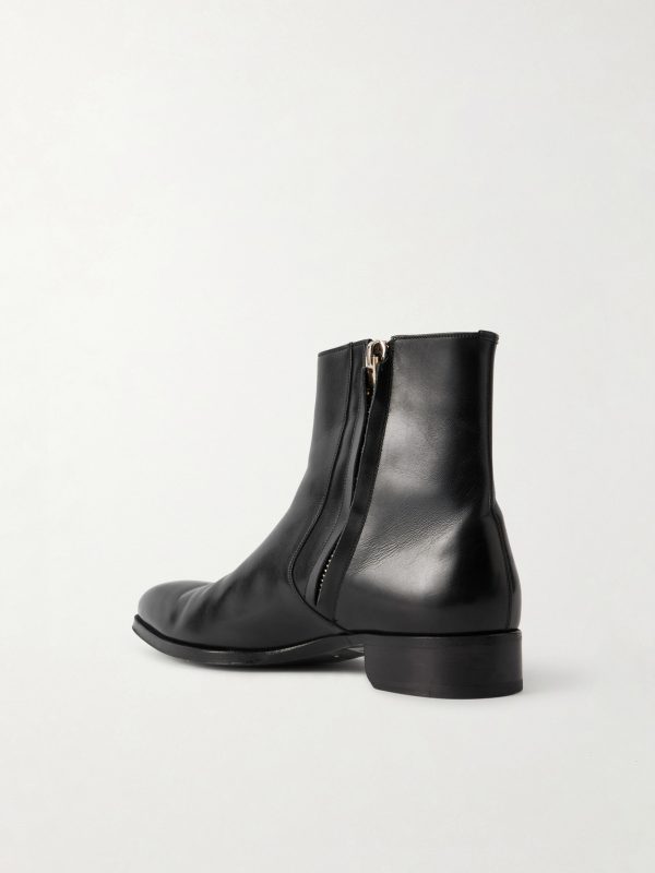 Elkan Burnished-Leather Chelsea Boots - BK Elkan Burnished-Leather Chelsea Boots - BK