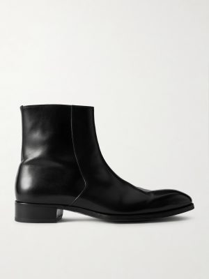 Elkan Burnished-Leather Chelsea Boots