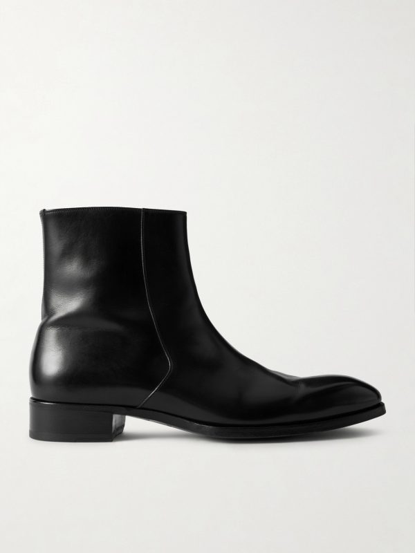 Elkan Burnished-Leather Chelsea Boots Elkan Burnished-Leather Chelsea Boots
