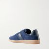 Leather-Trimmed Suede Sneakers - BK Leather-Trimmed Suede Sneakers - BK