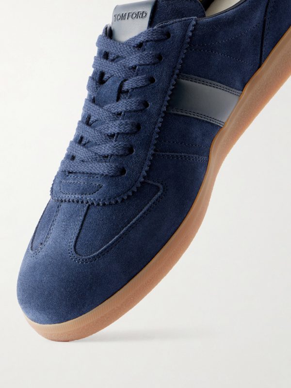 Leather-Trimmed Suede Sneakers - CU Leather-Trimmed Suede Sneakers - CU