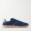 Leather-Trimmed Suede Sneakers Leather-Trimmed Suede Sneakers